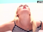 Blonde Teen Fucks Plumber in the Hostel Bathroom - LETSDOEIT 9/16