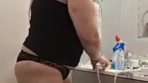 Girl Masturbating in Her Panties Inside The Public House Party Bathroom While Talking Dirty and Moan