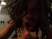 Ebony milf  fucks her duck and the cameraman got horny and fucked her in the ass 15/16