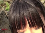 Megumi Haruka Gives Amateur Blowjob Outdoors While Biting Balls and Sucking Dick 2/16