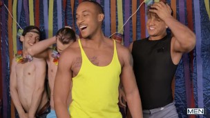 MEN - Bursting With Pride Trent King and Felix Fox hit it On Pride Float