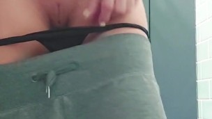 Risky Public Bathroom Adventure with Hotsportfitgirl – Tight and Gorgeous pussy