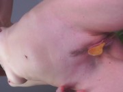 Unique pussy lips wrapping around a spoon, bet you haven't seen something like this! 9/16