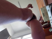 Sexy naked latina in the kitchen. Brunette hairy pussy, big ass, big tits. 14/16