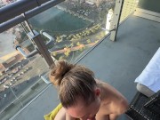 Giving a blow job on the balcony of the Cosmo looking over the Las Vegas strip 8/16