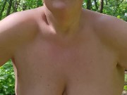 This MILF BBW being naughty in the woods 1/16