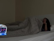 Sharing Bed With Step Sis I Jerk Off On Her Big Ass But She Caught Me And I Fuck Her From Behind