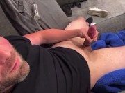 Jack off buddy stroking on the couch. 6/16