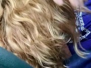 Hot blonde gets caught sucking my dick in Olive Garden parking lot 11/16