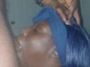 BIG TITTY COLLEGE BBW GETS ON HER KNEES AND SPIT SHINES THICK FAT GORILLA DICK!!!!!!!!! 15/16