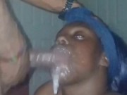 BIG TITTY COLLEGE BBW GETS ON HER KNEES AND SPIT SHINES THICK FAT GORILLA DICK!!!!!!!!! 16/16