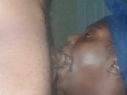 BIG TITTY COLLEGE BBW GETS ON HER KNEES AND SPIT SHINES THICK FAT GORILLA DICK!!!!!!!!! 2/16