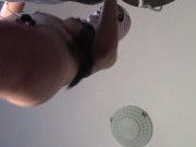 Amateur wife doing housework naked. Milf with hairy pussy, big ass. 10/16