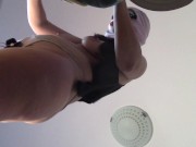 Amateur wife doing housework naked. Milf with hairy pussy, big ass. 2/16