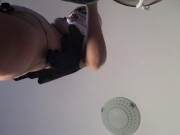 Amateur wife doing housework naked. Milf with hairy pussy, big ass. 9/16