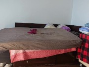 Amateur wife having fun trying on clothes that she cuts off. 8/16