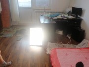 Amateur wife having fun trying on clothes that she cuts off. 6/16