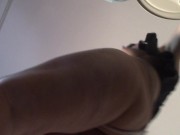 Amateur wife doing housework naked. Latina with hairy pussy, big ass. 1/16