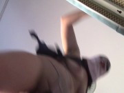 Amateur wife doing housework naked. Latina with hairy pussy, big ass. 14/16