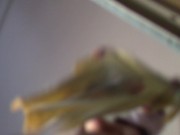 Amateur wife doing housework naked. Latina with hairy pussy, big ass. 9/16