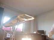 Amateur wife doing housework naked. Latina with hairy pussy, big ass. 9/16