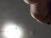 Sexy Latina nude in the kitchen. Sexy naked wife prepares food in the kitchen 4/16