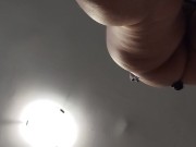 Sexy Latina nude in the kitchen. Sexy naked wife prepares food in the kitchen 5/16