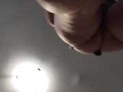 Sexy Latina nude in the kitchen. Sexy naked wife prepares food in the kitchen 6/16