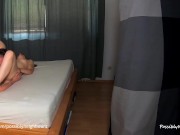 My Hubby Sneaks Into Bedroom And Says NOTHING While I'm Cheating 1/16