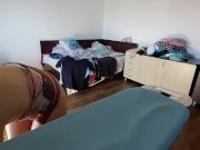 Amateur wife does housework naked. Brunette with hairy pussy, big ass. 14/16