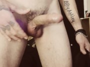 stroking my rock hard cock 14/16