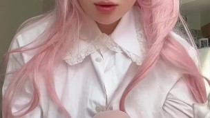 Try not to cum CHALLENGE! COSPLAY LEVEL👾🔋 daddy If You cum inside my pink pussy u lose! Nutaku💗