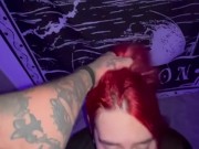 Teasing my stepbrother until he fucks my throat and makes me cum hard 2/16