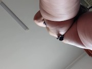 Sexy Latina nude in the kitchen. Sexy naked wife prepares food in the kitchen. 12/16