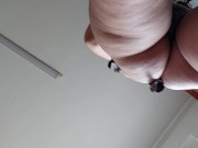 Sexy Latina nude in the kitchen. Sexy naked wife prepares food in the kitchen. 15/16