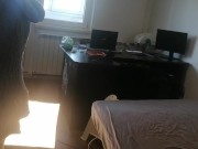 Amateur wife has fun trying on clothes that she cuts. Sexy wife shaves her pussy hair. 8/16