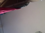 Amateur wife does housework naked. Brunette with hairy pussy, big ass. 1/16