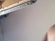 Amateur wife does housework naked. Brunette with hairy pussy, big ass. 16/16