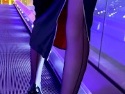 A girl wearing black nylons stockings and high heels 9/16