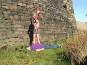 Sophie's Head & Back Trampling In Different Shoes By The Castle 8/16