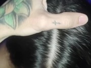 Lunah Blanc devours Ragnar Blanc's big stick while watching anime. 1/16