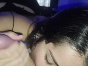 Lunah Blanc devours Ragnar Blanc's big stick while watching anime.