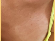 Wifey wears a skimpy yellow bikini 8/16