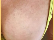 Wifey wears a skimpy yellow bikini 9/16