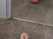 Misha Creme l Black BBW bimbo giving foot job to ovipositor dildo See more on Onlyfans mishacreme 💖 2/16