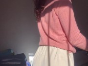 Redhead Strips Her Pants Off While Walking On The Treadmill Like A Tease 4/16