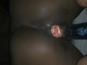 Try Not to Cum: Bouncing my ass while I ride my big dildo