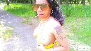 THIS IS 4K SOLO FEMALE AT NUDE BEACH OCREAN REAL REALITY PUBLIC