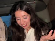 Got Hard Cock On Public Bus And Brunette Helped Me Cum 16/16