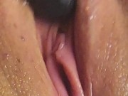 my pussy close up and my favorite mini vibrator 16/16